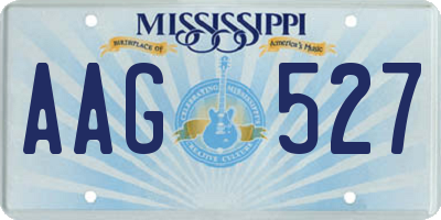 MS license plate AAG527