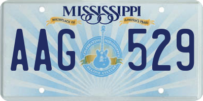 MS license plate AAG529