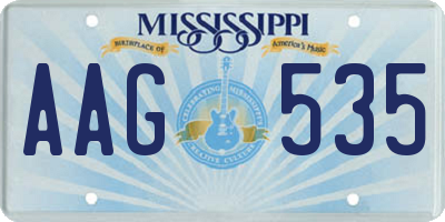 MS license plate AAG535