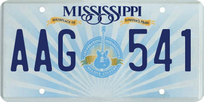 MS license plate AAG541