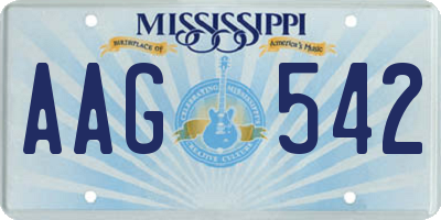 MS license plate AAG542