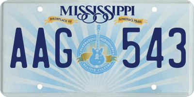 MS license plate AAG543