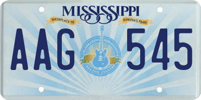 MS license plate AAG545