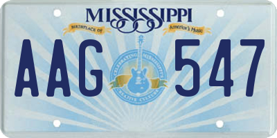 MS license plate AAG547