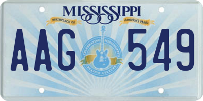 MS license plate AAG549