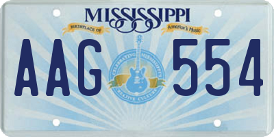 MS license plate AAG554