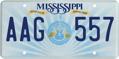 MS license plate AAG557