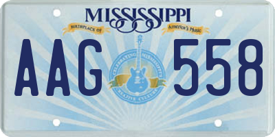 MS license plate AAG558