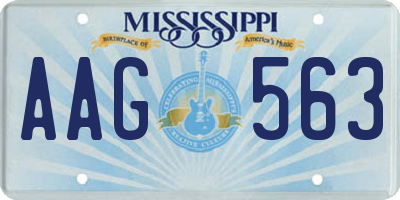 MS license plate AAG563