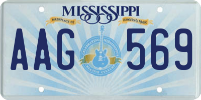 MS license plate AAG569