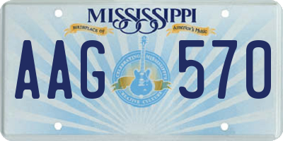 MS license plate AAG570