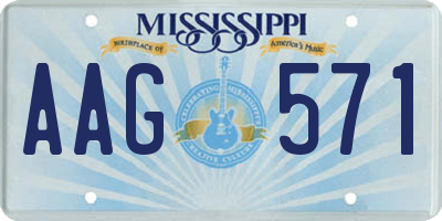 MS license plate AAG571