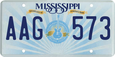 MS license plate AAG573