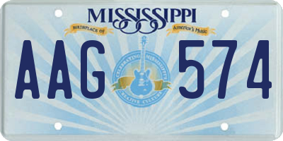 MS license plate AAG574