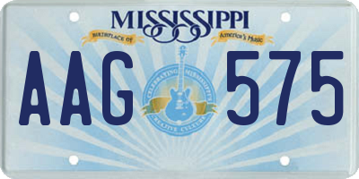 MS license plate AAG575