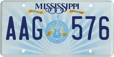 MS license plate AAG576