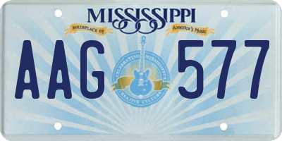 MS license plate AAG577