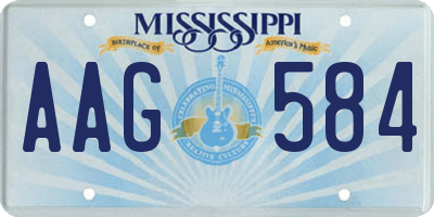 MS license plate AAG584