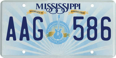 MS license plate AAG586