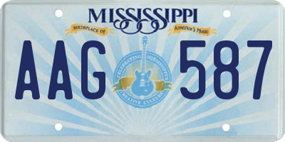 MS license plate AAG587