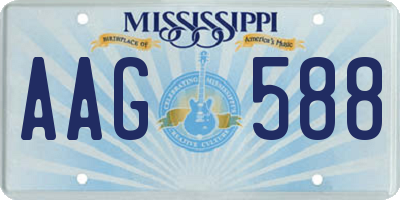 MS license plate AAG588