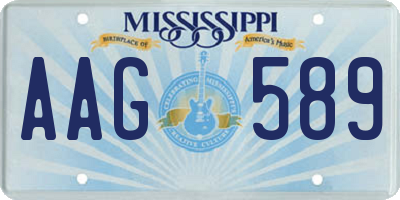 MS license plate AAG589