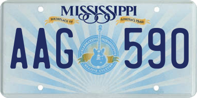 MS license plate AAG590