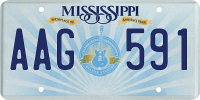 MS license plate AAG591