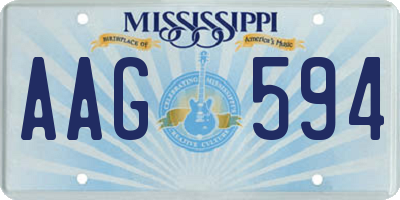 MS license plate AAG594