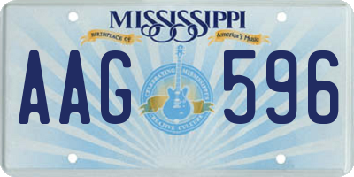 MS license plate AAG596