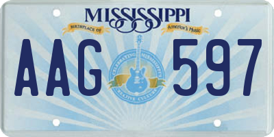 MS license plate AAG597