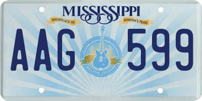 MS license plate AAG599