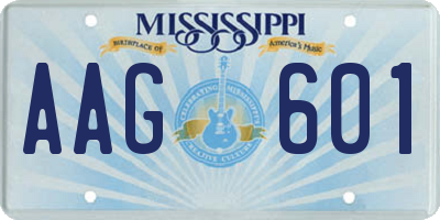 MS license plate AAG601