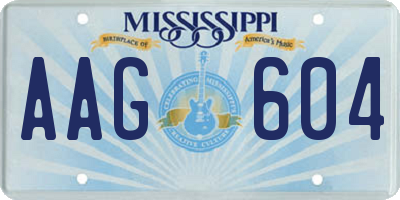 MS license plate AAG604