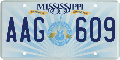 MS license plate AAG609