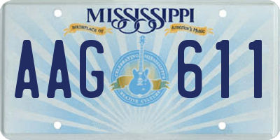 MS license plate AAG611