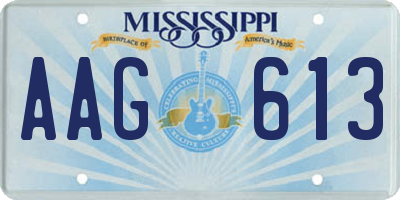 MS license plate AAG613