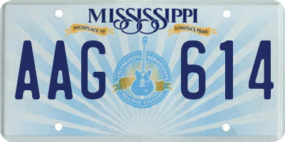 MS license plate AAG614