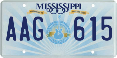 MS license plate AAG615