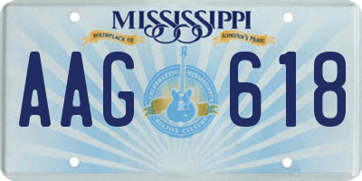 MS license plate AAG618