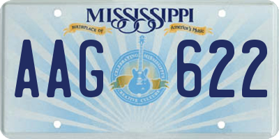 MS license plate AAG622