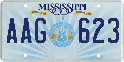 MS license plate AAG623