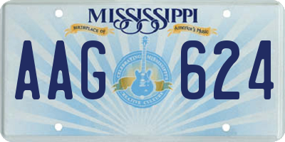 MS license plate AAG624