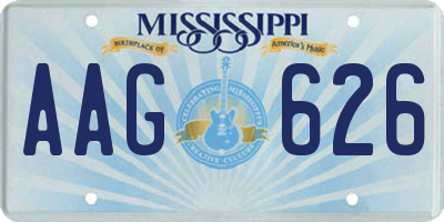 MS license plate AAG626