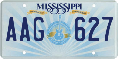 MS license plate AAG627