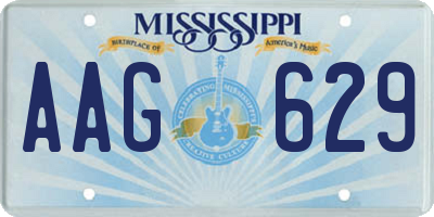 MS license plate AAG629