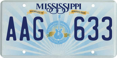 MS license plate AAG633