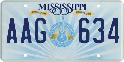 MS license plate AAG634