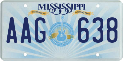 MS license plate AAG638