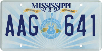 MS license plate AAG641